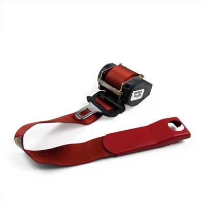 Red Passenger Side Seat Belt with Retractor Factory Part Nos. 10347722,  89023909 - SMC Performance and Auto Parts